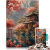 1,000-Piece Japanese Cherry Blossom Puzzle for Teens, Stress-Relief Challenge, 75 x 50 cm view 1