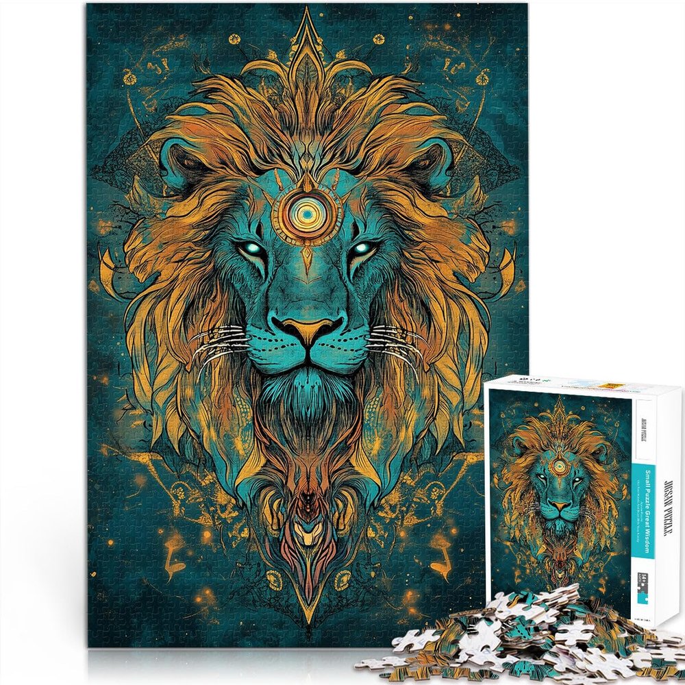 1,000-Piece Majestic Lion Puzzle for Teenagers, 38 x 26 cm