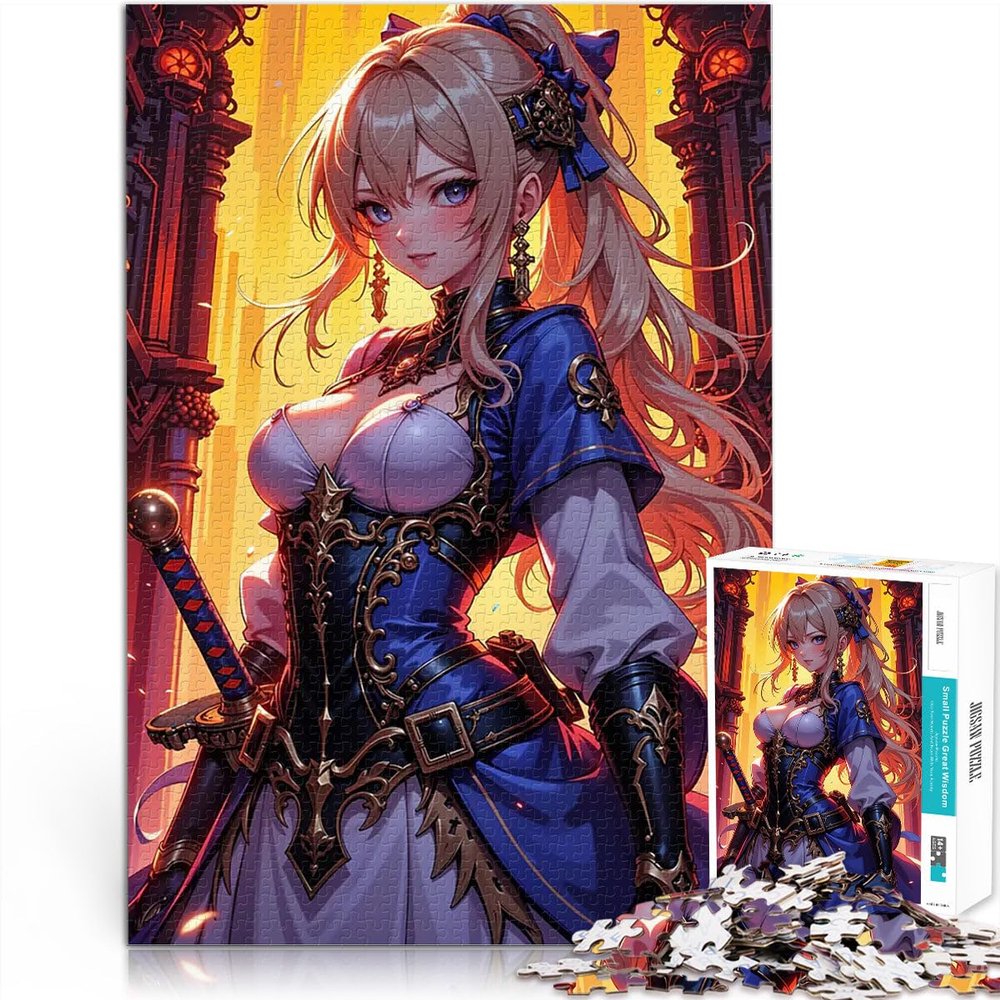 Teenager 1,000-Piece Anime Warrior Puzzle, 52 x 38 cm