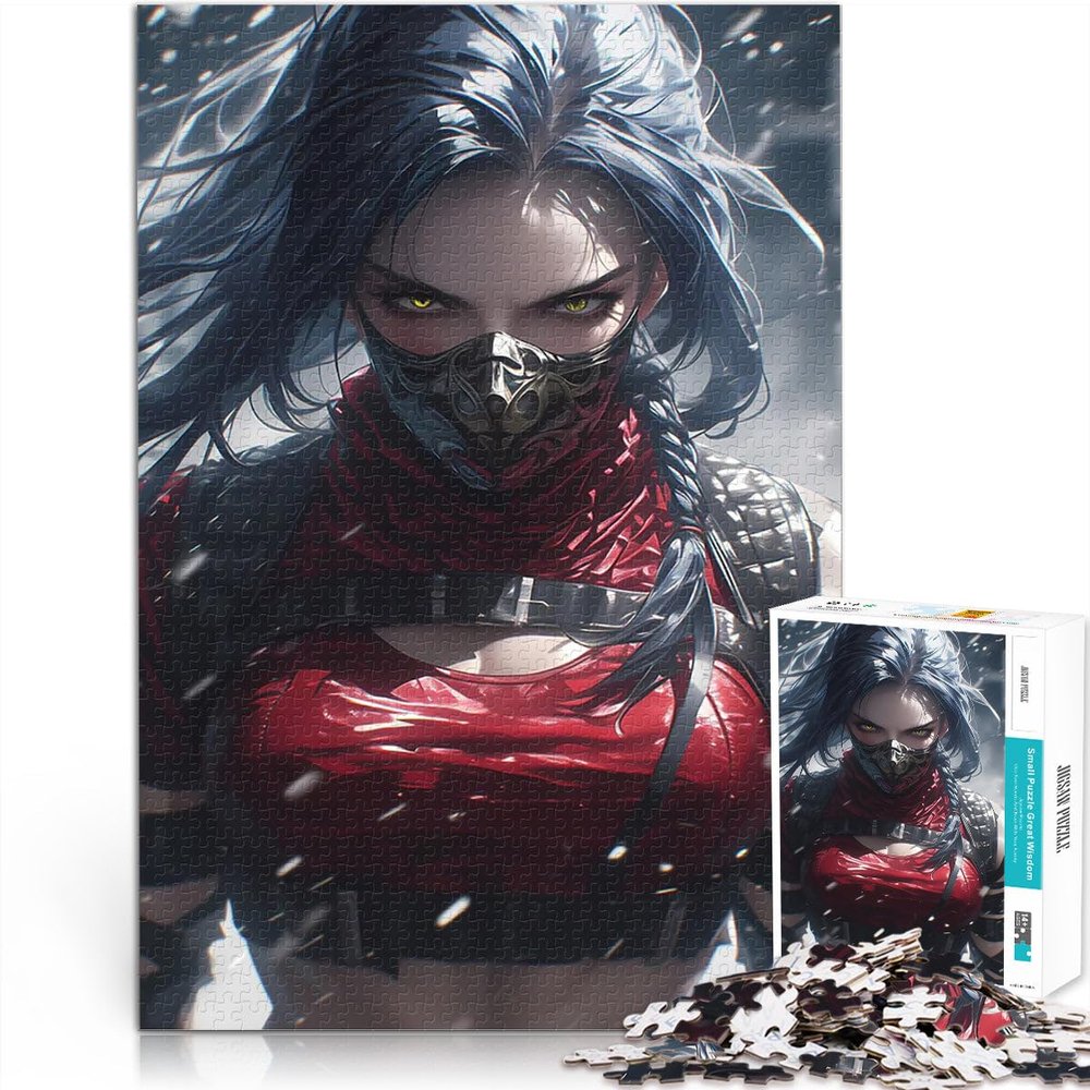 1000-Piece Teen Puzzle – Sexy Anime Gaming Warrior, 52 × 38 cm