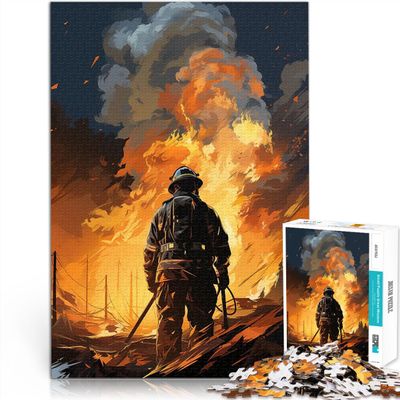 1,000-Piece Firefighter Puzzle for Teens, Brain Challenge Toy for Home Decor, 52 × 38 cm