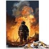 1,000-Piece Firefighter Puzzle for Teens, Brain Challenge Toy for Home Decor, 52 × 38 cm view 2