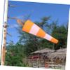 Toyvian Decorative Outdoor Windsock, Nylon, Orange and White, Lightweight and Durable, with Reflective Strips view 3