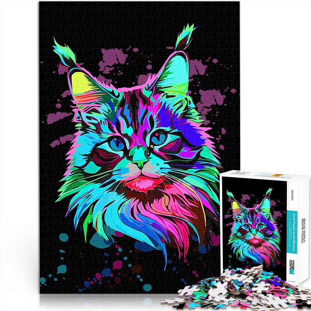 1000-Piece Cat Puzzle for Adults, 52 × 38 cm