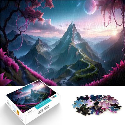 1000-Piece Puzzle for Teens, Japanese Cherry Blossoms, with Matching Poster and Quiz Sheet, 52 x 38 cm