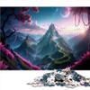 1000-Piece Puzzle for Teens, Japanese Cherry Blossoms, with Matching Poster and Quiz Sheet, 52 x 38 cm view 2