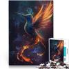 1000-Piece Hummingbird Phoenix Tail Puzzle for Teens and Families, 75 x 50 cm view 1