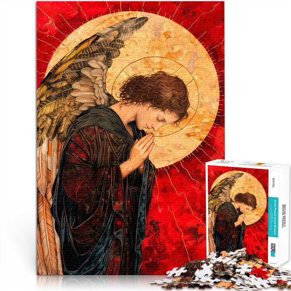2000-Piece Puzzle for Teens, Archangel in Prayer, 70 x 100 cm
