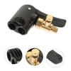ULTECHNOVO Clip-On Brass Inflator Adapter, Black, for Tires view 4