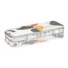 sanluoli Abstract Geometric Transparent Double-Layer Pencil Case with Snap Lid view 2