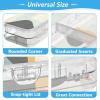 sanluoli Abstract Geometric Transparent Double-Layer Pencil Case with Snap Lid view 4