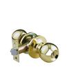 QWWQYDY Stainless Steel Door Knob Set, Interior Door Lock with 3 Keys, Round Locking Mechanism, Black/Gold view 1