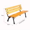 Outdoor Wooden Bench, 3-Seat, with Backrest, 150 cm view 2