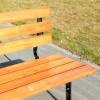 Outdoor Wooden Bench, 3-Seat, with Backrest, 150 cm view 3