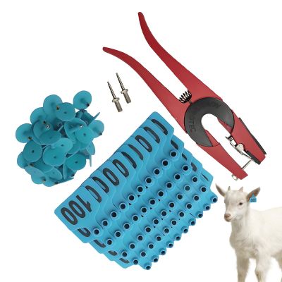 Numbered Ear Tags 001–100 with Applicator