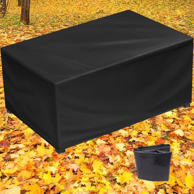 PVPQPR 160 x 140 x 90 cm Outdoor Furniture Cover for Rectangular Tables, 420D Oxford, Black