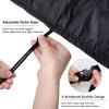 PVPQPR 160 x 140 x 90 cm Outdoor Furniture Cover for Rectangular Tables, 420D Oxford, Black view 3