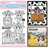 GLOBLELAND Funny Cartoon Cow Clear Stamp view 1