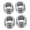 STOBOK 4-Piece Copper Faucet Adapters, Silver view 1