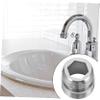STOBOK 4-Piece Copper Faucet Adapters, Silver view 4