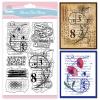 GLOBLELAND Vintage Fibonacci Background Clear Stamps view 1