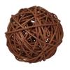 1 x Large Round Rattan Ball, 10 cm, Coffee Brown view 3