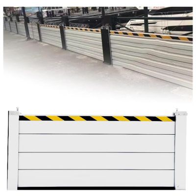 Reusable flood barrier, easy to install, rain deflector for terraces, entry doors, streets, and avenues (100 cm, 228.6 cm)