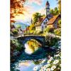 GDYEEH Church Diamond Painting Kit for Adults, 5D River Bridge Art view 1