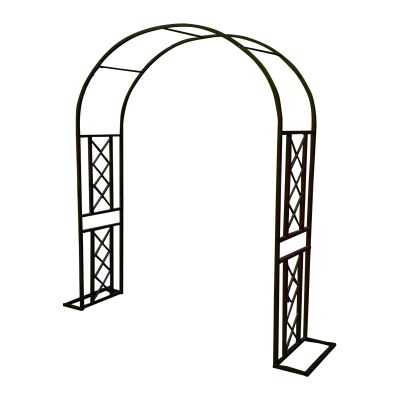 Metal Rose Arch Trellis for Climbing Plants, Black, 300 x 230 x 40 cm