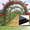 Metal Rose Arch Trellis for Climbing Plants, Black, 300 x 230 x 40 cm view 4