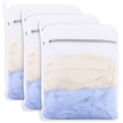 Dntorx 3-Pack Laundry Bags with Honeycomb Structure, 30 x 40 cm