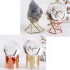Hexagonal Metal Display Stand for Crystals - Rose Gold view 3