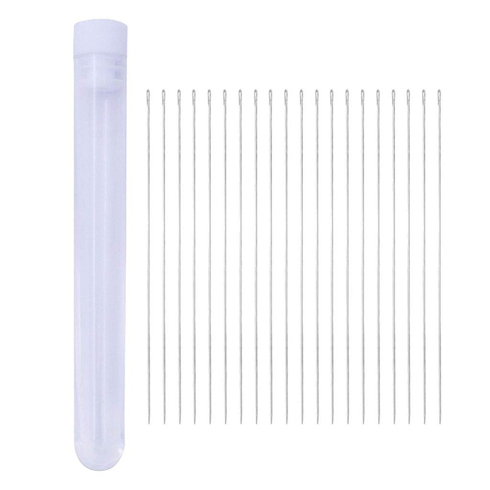 Beading Needles with Storage Bottle, 20 Pieces