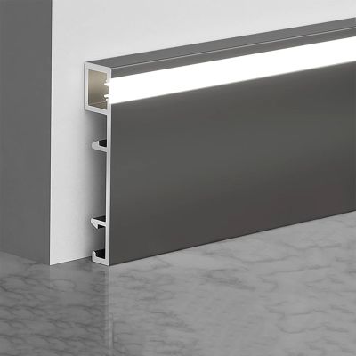 LED Baseboard 3-Pack, Aluminum, 50 mm x 2,500 mm, Starry Gray