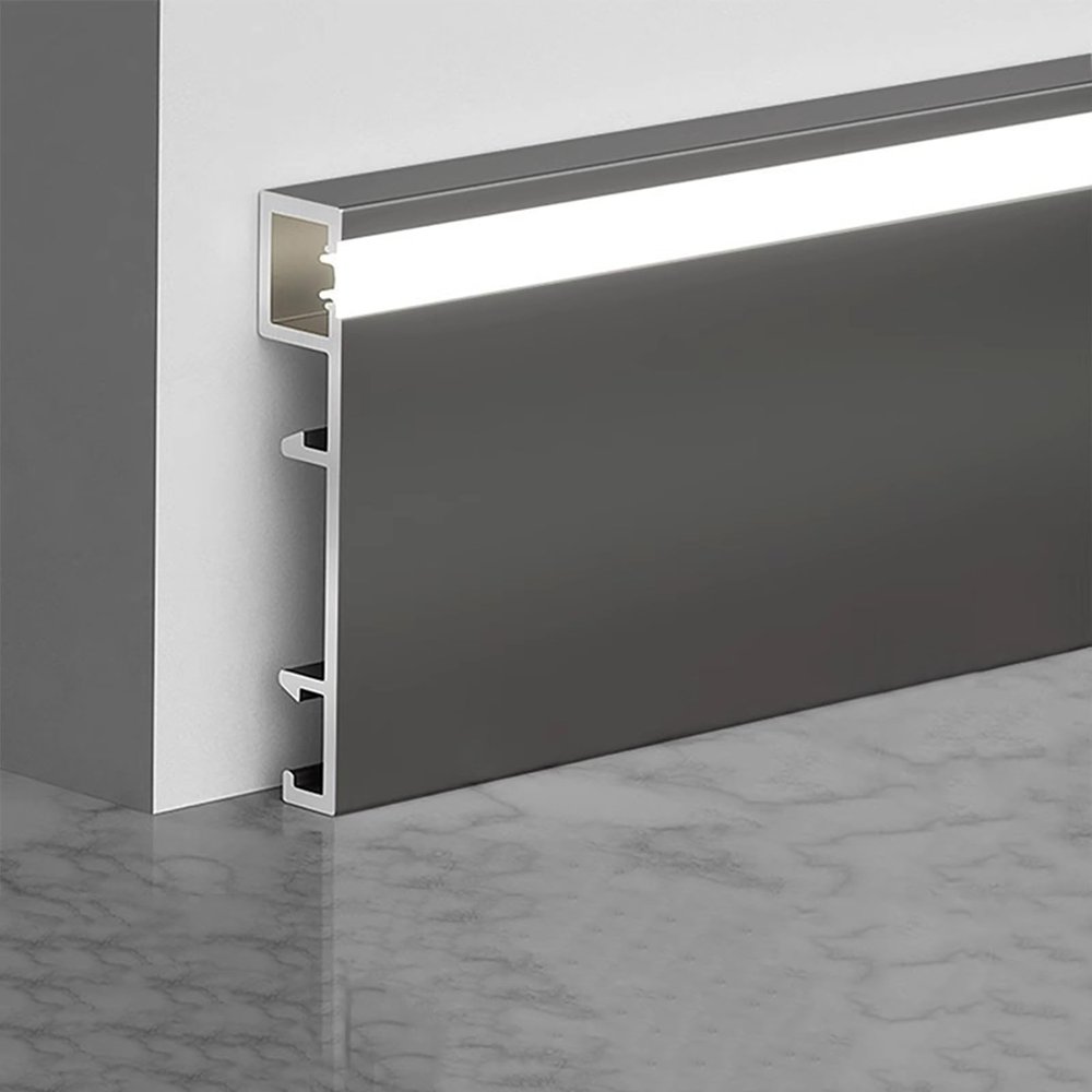 LED Baseboard 3-Pack, Aluminum, 50 mm x 2,500 mm, Starry Gray