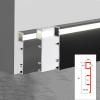 LED Baseboard 3-Pack, Aluminum, 50 mm x 2,500 mm, Starry Gray view 3