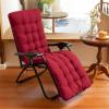 Chaise Lounge Cushion, Burgundy, 155 x 48 x 8 cm view 2