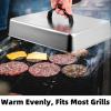 Rectangular Stainless Steel Griddle Cover for Cheese Melting view 2