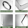Rectangular Stainless Steel Griddle Cover for Cheese Melting view 4