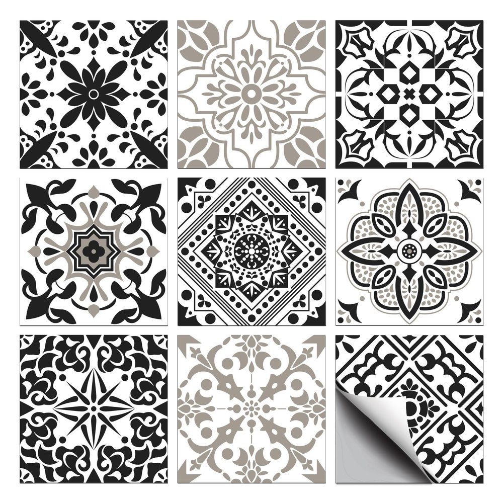 CHGCRAFT 36-Piece Moroccan Style Tile Stickers