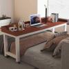 Mobile Overbed Table with Casters, 120 x 40 x 80 cm, White Frame and Dark Red view 1