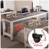 Mobile Overbed Table with Casters, 120 x 40 x 80 cm, White Frame and Dark Red view 2