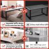 Mobile Overbed Table with Casters, 120 x 40 x 80 cm, White Frame and Dark Red view 3