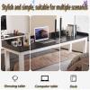 Mobile Overbed Table with Casters, 120 x 40 x 80 cm, White Frame and Dark Red view 4