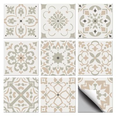 CHGCRAFT 36-Piece Moroccan Style Tile Stickers