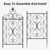 GUOGLZ Metal Garden Trellis Fence, Freestanding Climbing Plant Support, Rust-Resistant Garden Decor, White, 1 Pc, 50 x 210 cm view 2