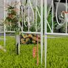 GUOGLZ Metal Garden Trellis Fence, Freestanding Climbing Plant Support, Rust-Resistant Garden Decor, White, 1 Pc, 50 x 210 cm view 4