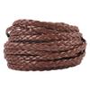 GORGECRAFT 5m Folded PU Leather Cord 5mm Saddle Brown view 1