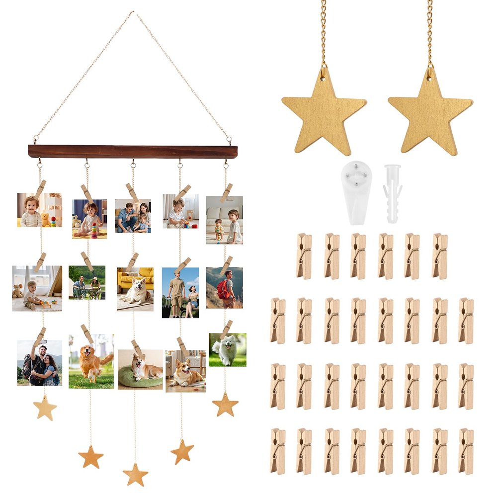 DEECOZY Photo Frame with Clips and String