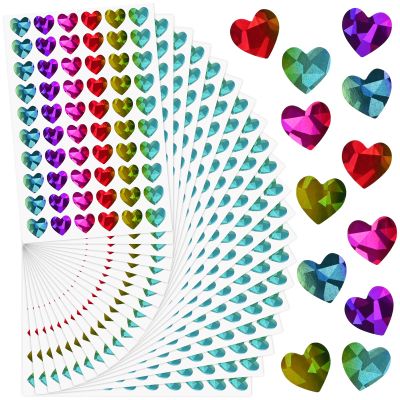NISENTIA Glitter Heart Stickers